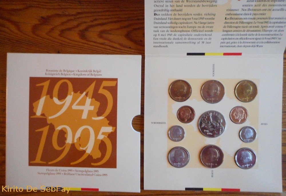 BELGIQUE - Set Commémoration 1945 - 1995 monnaies monde belgique set commemoration 1945 1995