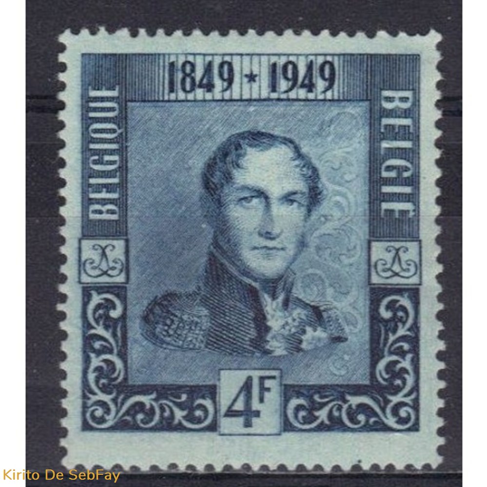 timbres belgique centenaire leopold 1er 1949 4fr
