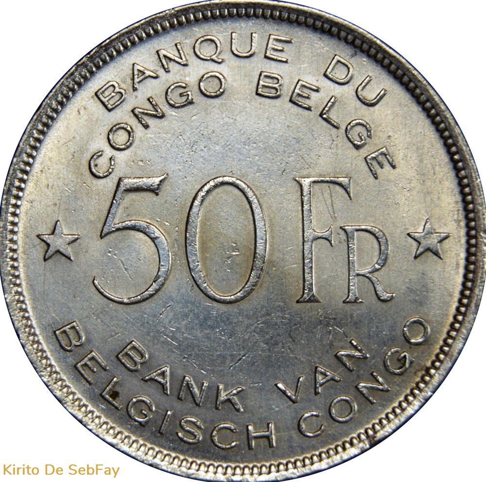 monnaies colonies belges 50 francs leopold iii