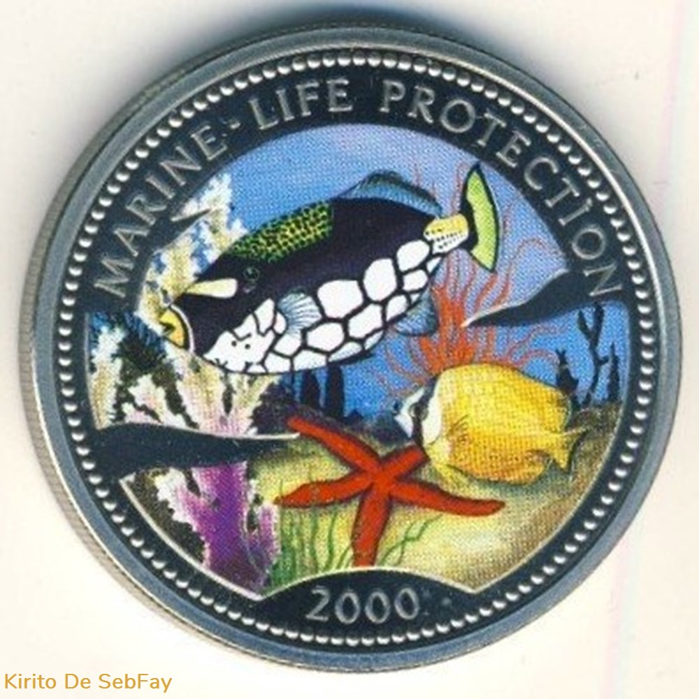 RDC - Marine - Life Protection 2000 - 10 Fr monnaies monde congo rdc marine life protection 2000 10 fr