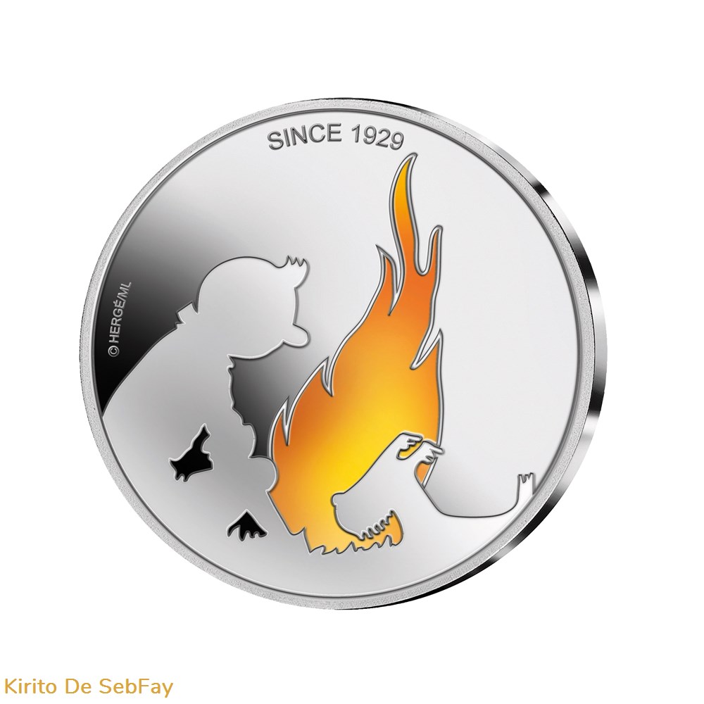 BELGIQUE - Pièce de 5 euros Belgique 2019 « 90 ans Tintin » en COULEUR BU dans une coincard. monnaies belgique piece de 5 euros belgique 2019 90 ans tintin en couleur bu dans une coincard