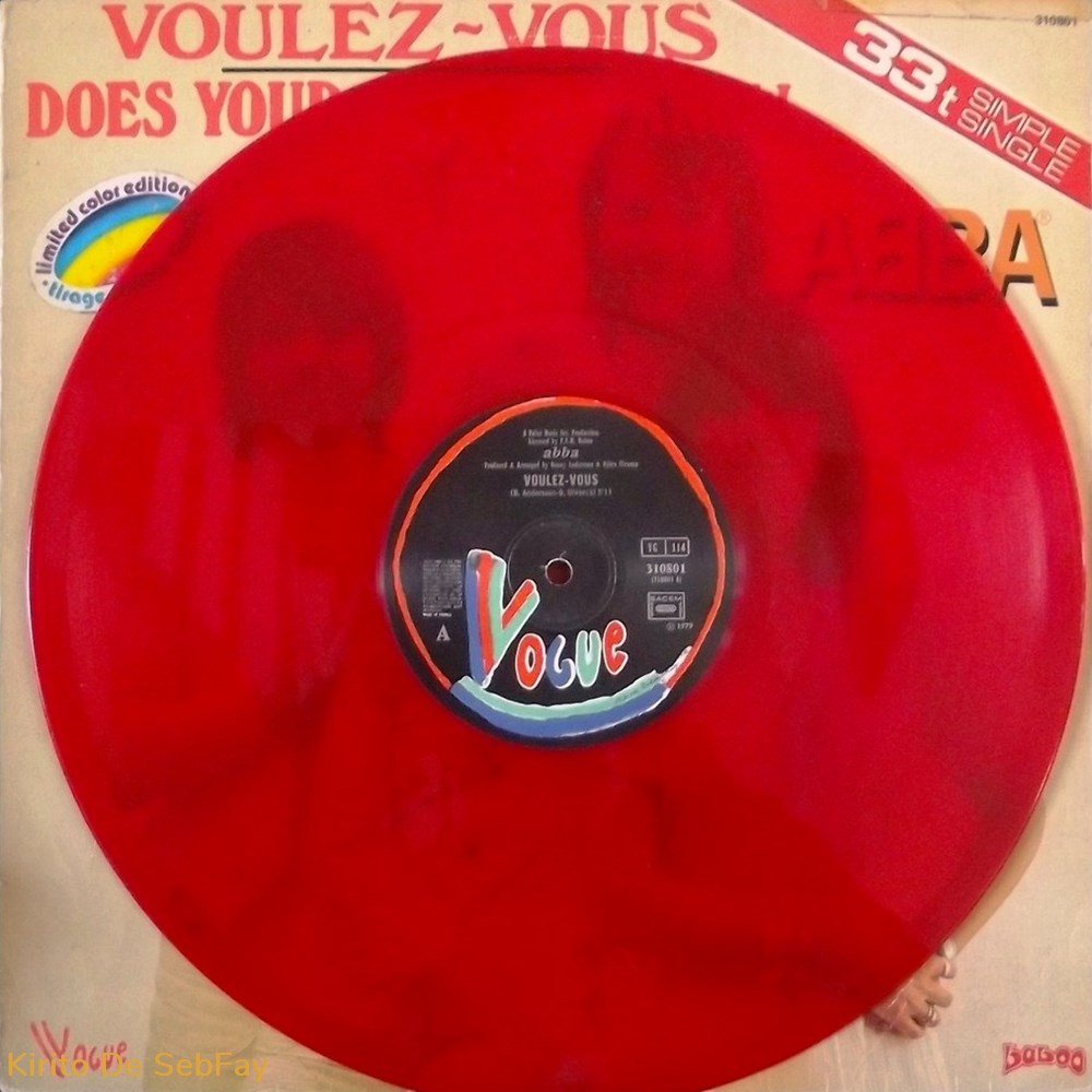 33T - ABBA - Voulez-Vous - ROUGE musique instruments disques vinyles 33t abba voulez vous rouge