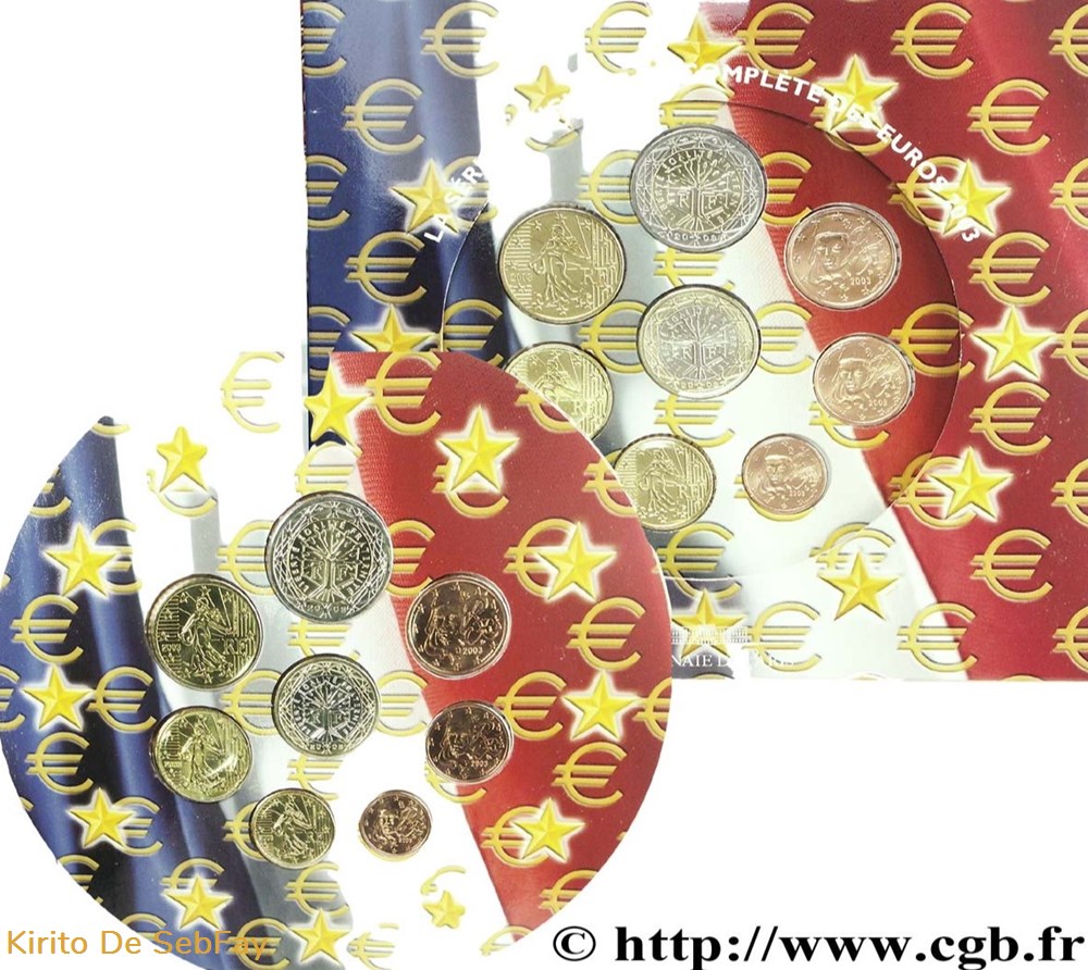 monnaies euros france serie euro brillant universel 2003