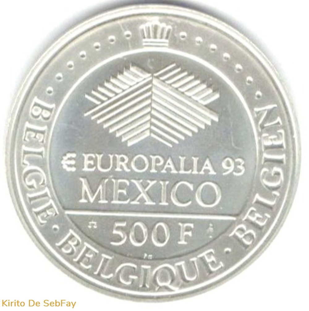 monnaies monde belgique 500 francs albert ii europalia 93