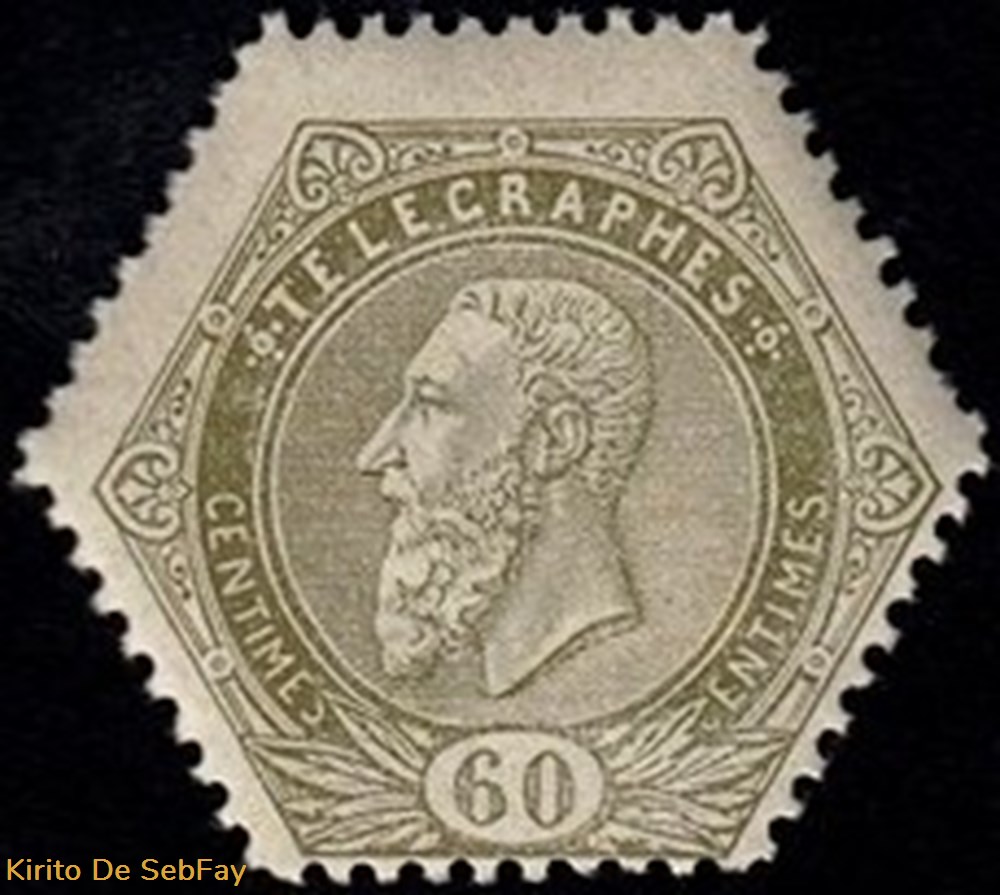 BELGIQUE - Timbre télégraphe - 1871 - 60 timbres belgique timbre telegraphe 1871 60