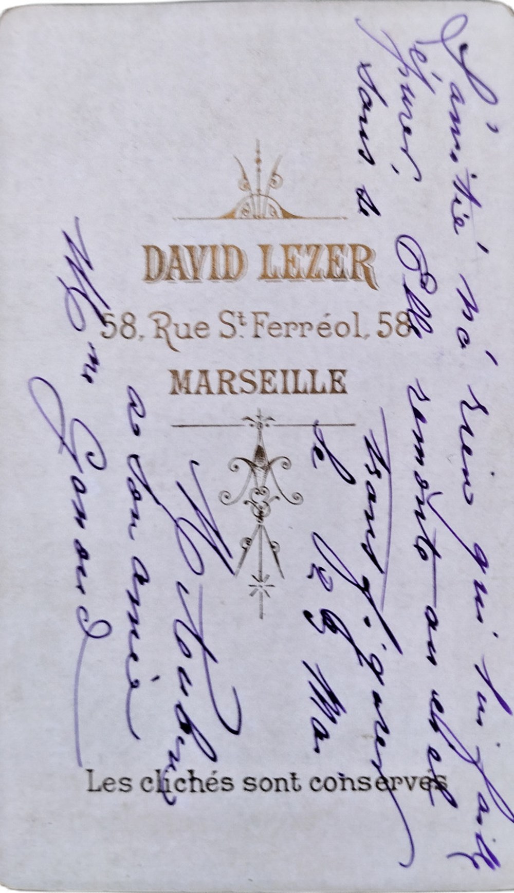 CDV David Lezer Marseille Vintage Portrait signé photographies cdv david lezer marseille vintage portrait signe