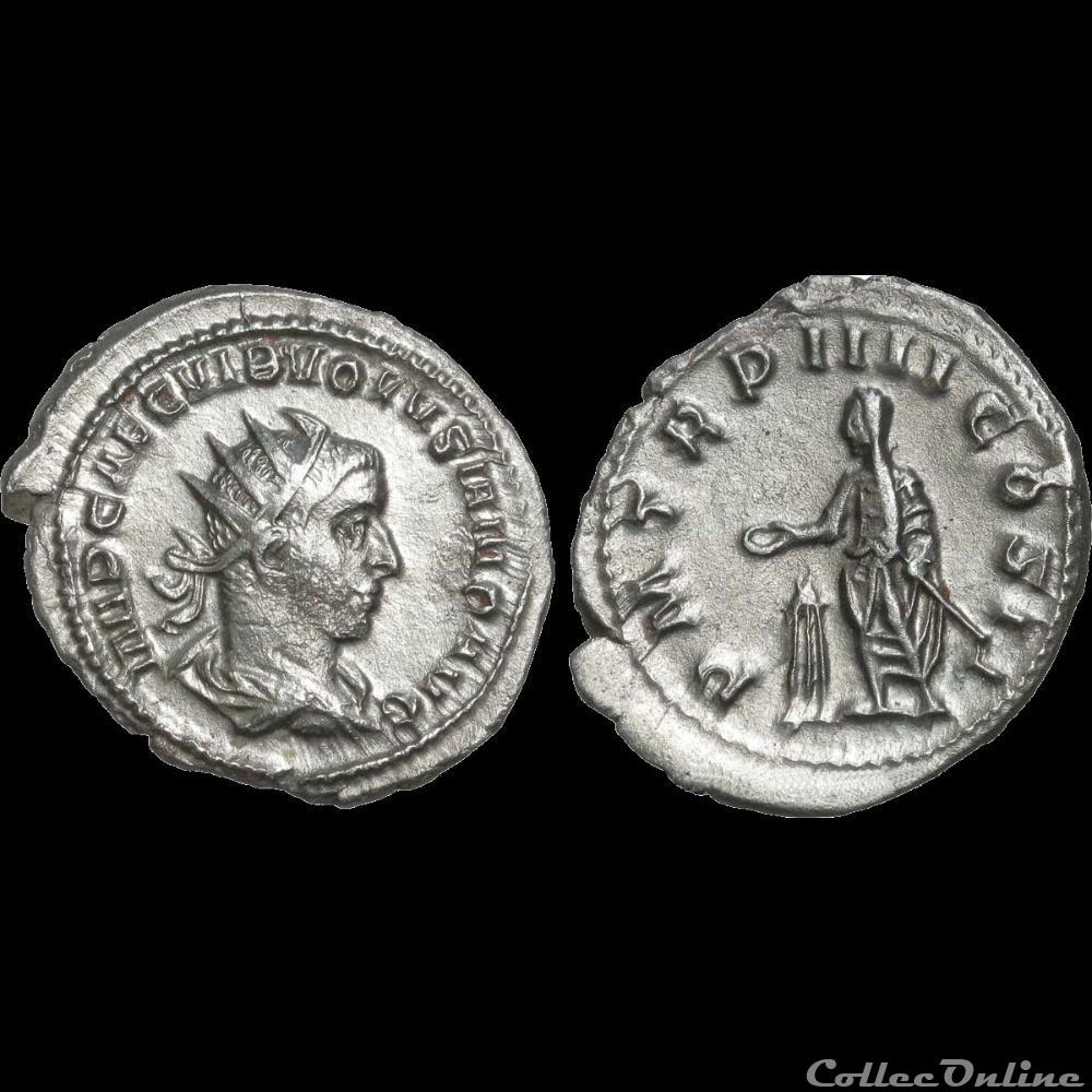monnaie antique romaine volusien antoninien 253 rome 5e officine