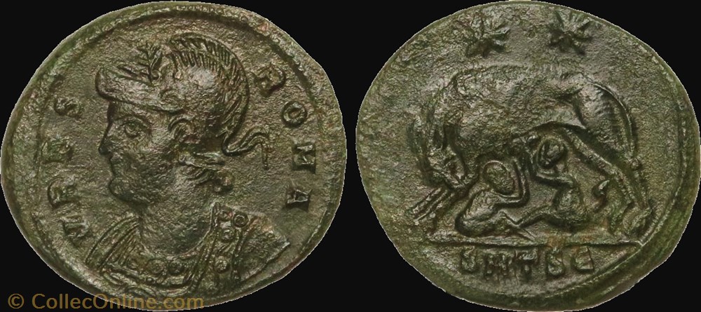 ROME - Centenionalis ou nummus - 330-333- Thessalonique - 5e Officine monnaie antique av jc ap romaine rome centenionalis ou nummus 330 333 thessalonique 5e officine