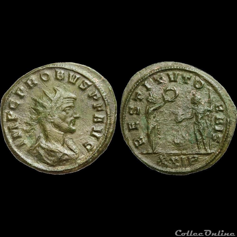 PROBUS - Aurelianus - 278 - Siscia - 3e Officine - Type 3 monnaie antique romaine probus aurelianus 278 siscia 3e officine type 3