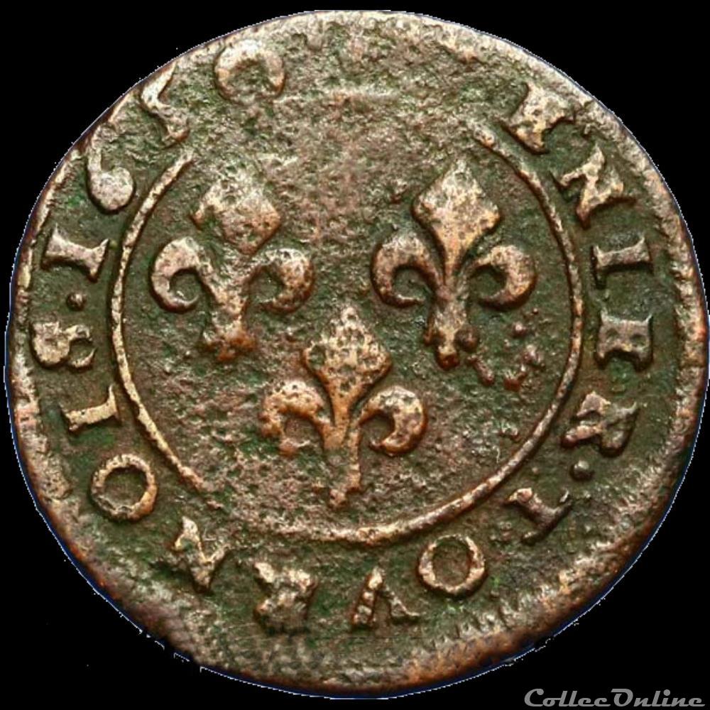 ORANGE - PRINCIPAUTÉ D'ORANGE - GUILLAUME IX Denier tournois, type 2 monnaie france feodale orange principaute orange guillaume ix denier tournois type 2