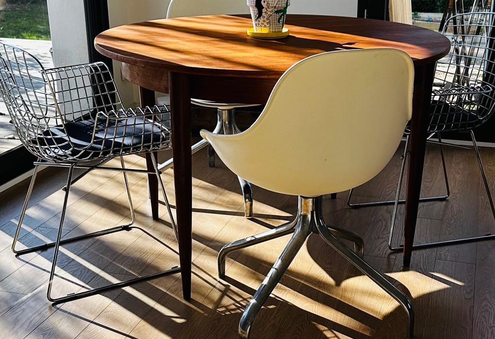 art antiquites meubles table bois annees 60