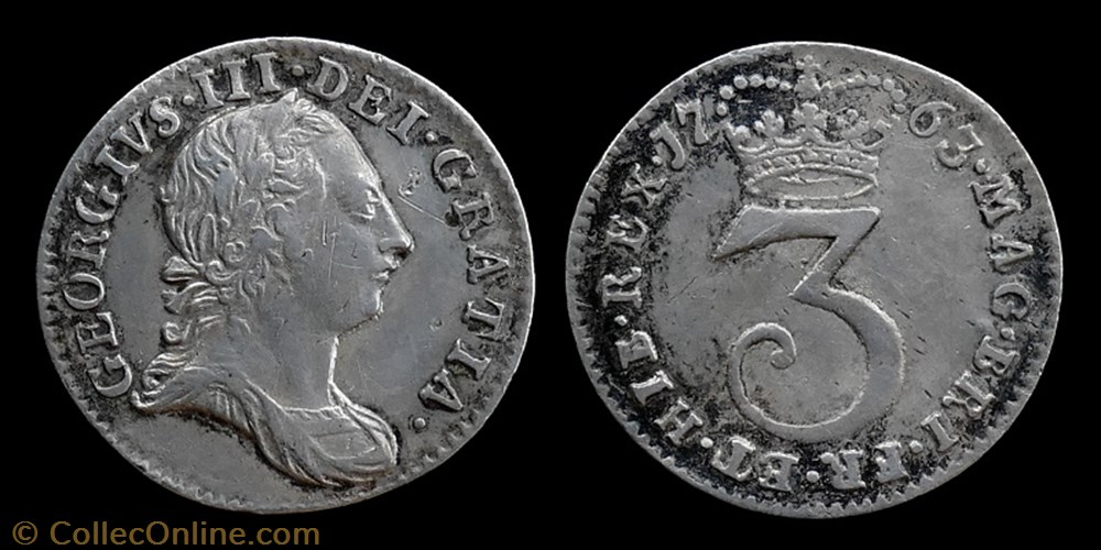 George III (1760-1820) - three pence monnaies monde george iii 1760 1820 three pence