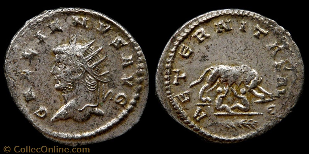 Gallienus, Antoninianus coin ancient b c roman gallienus antoninianus