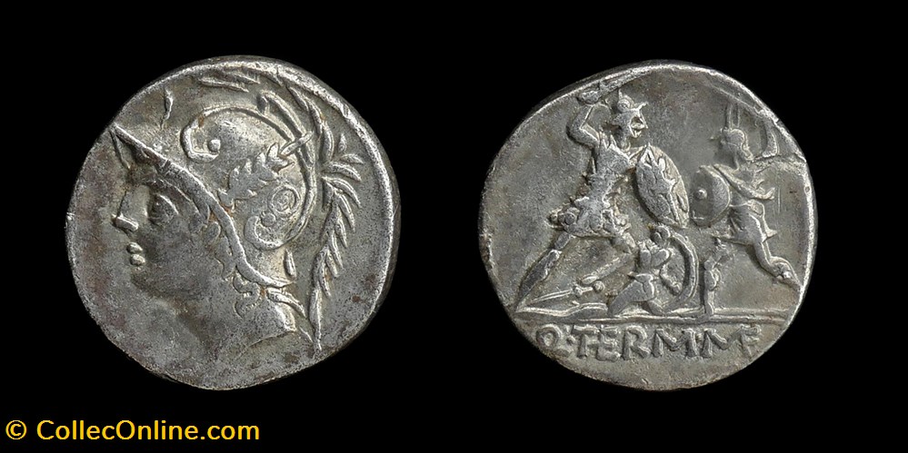 Q. Minucius M.f. Thermus, Denarius monnaies antiques romaines imperiales et republicaines q minucius m f thermus denarius