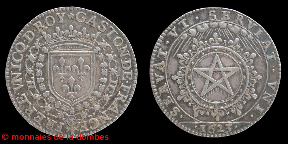 1623 - Gaston d'Orleans (1627-1650), Jeton, Argent monnaies paranumismatique jetons poids 1623 gaston orleans 1627 1650 jeton argent