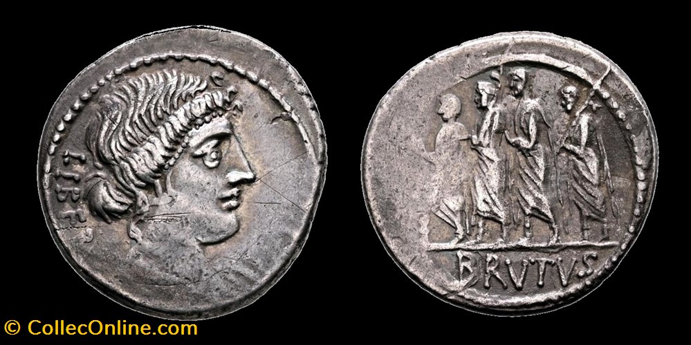 M. Junius Brutus, Denarius monnaies antiques romaines imperiales et republicaines m junius brutus denarius