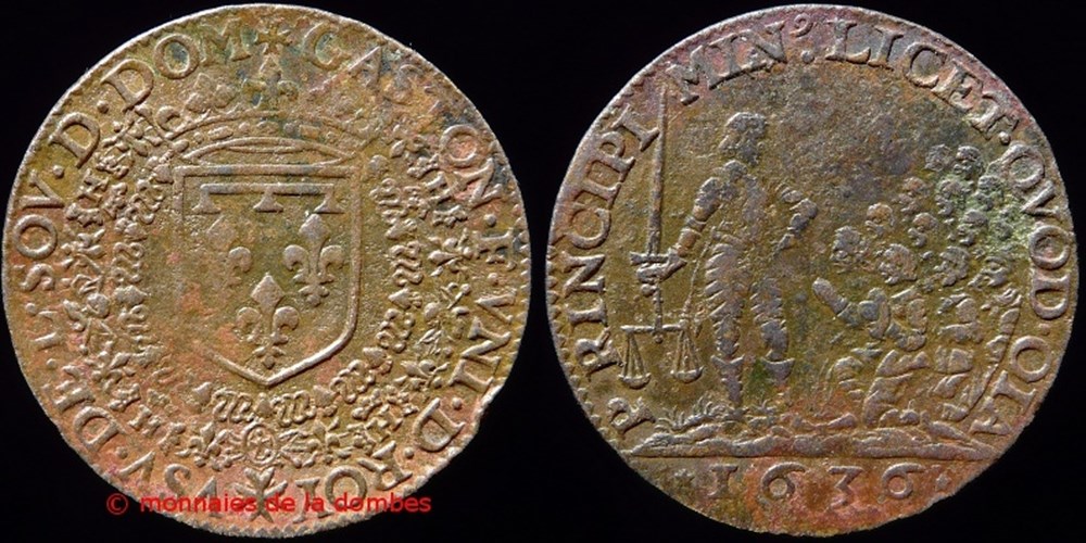 1636 - Gaston d'Orleans (1627-1650), Jeton, cuivre monnaies paranumismatique jetons poids 1636 gaston orleans 1627 1650 jeton cuivre