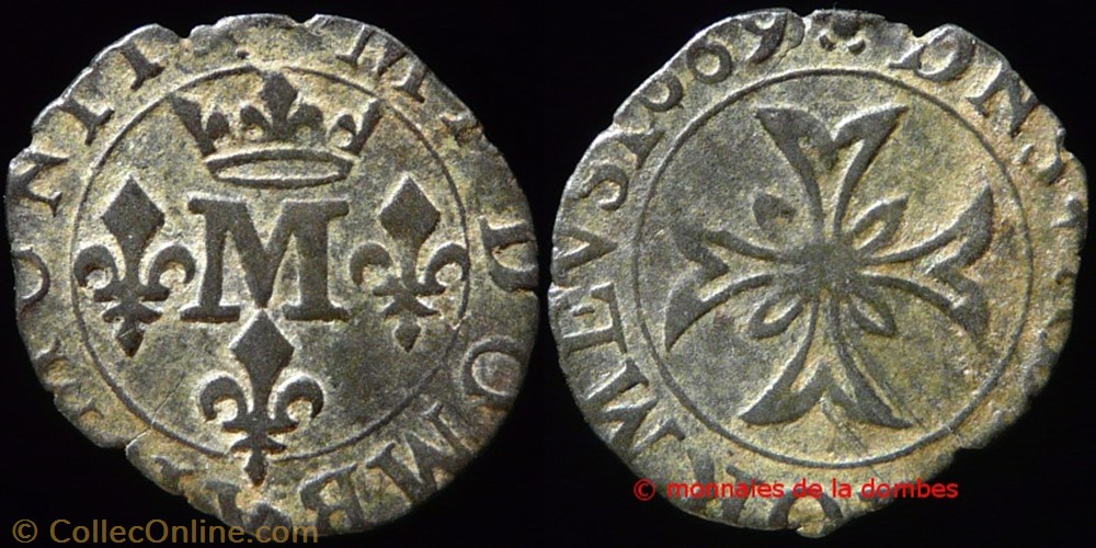 monnaies france feodales anne marie louise orleans 1650 1693 liard 1669