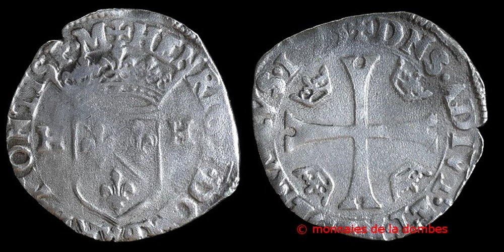 monnaies europe medievale dombes henri ii de montpensier 1592 1608 douzain 1595