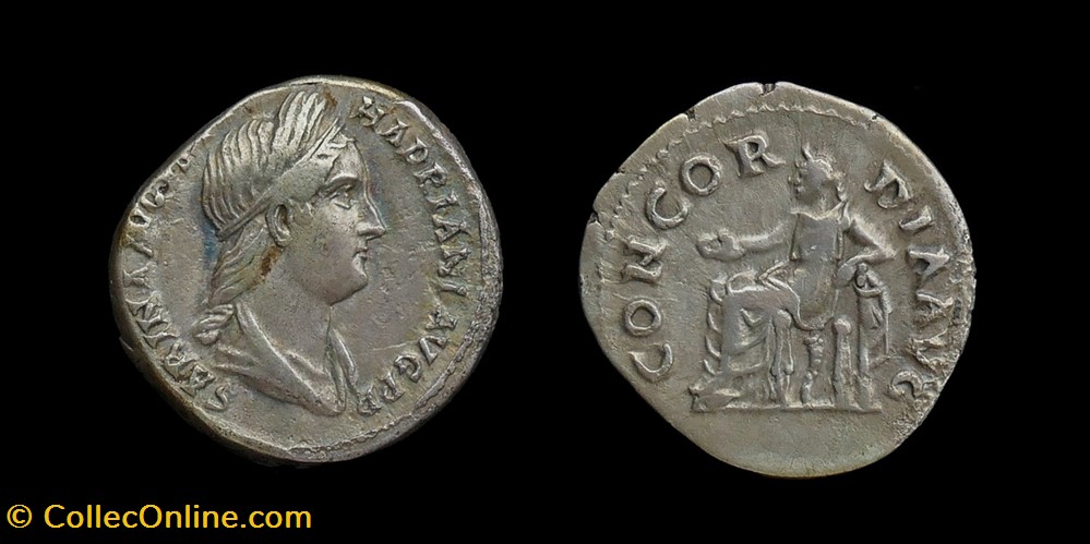 Sabina, Denarius monnaies antiques romaines imperiales et republicaines sabina denarius