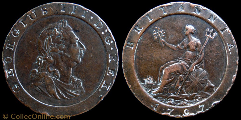 George III (1760-1820) - penny monnaies monde royaume uni george iii 1760 1820 penny