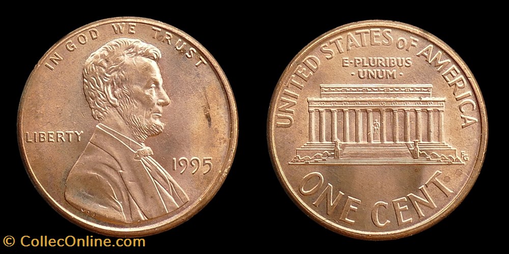monnaies monde etats unis lincoln cent 1995