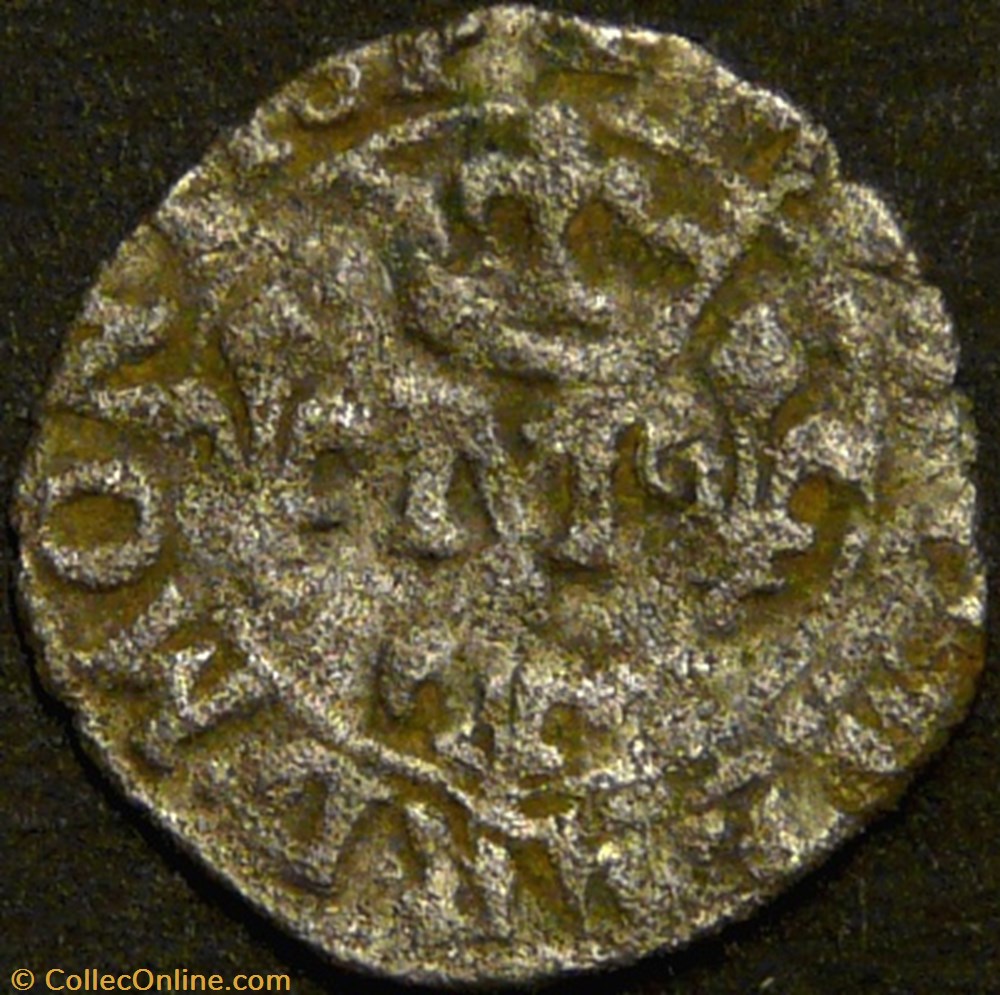 Marie de Montpensier (1608-1627), Liard - 1627 monnaies france feodales marie de montpensier 1608 1627 liard 1627