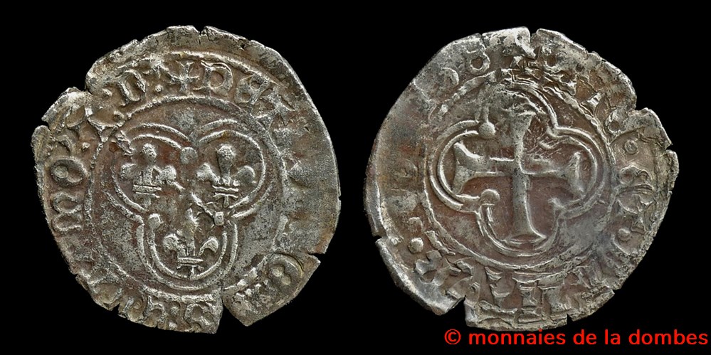 Pierre II de Bourbon, Comte de Clermont (1483-1488), Double tournois monnaies europe medievale a france feodales pierre ii de bourbon comte de clermont 1483 1488 double tournois