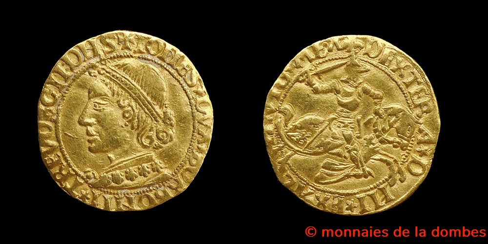 monnaies europe medievale france feodales nd jean ii de bourbon duc de bourbon 1456 1488 franc a cheval