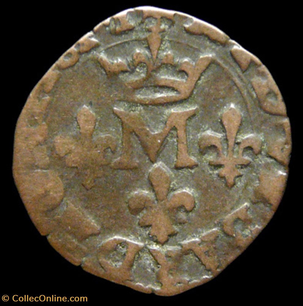 Marie de Montpensier (1608-1627), Liard - 1611 monnaies france feodales marie de montpensier 1608 1627 liard 1611