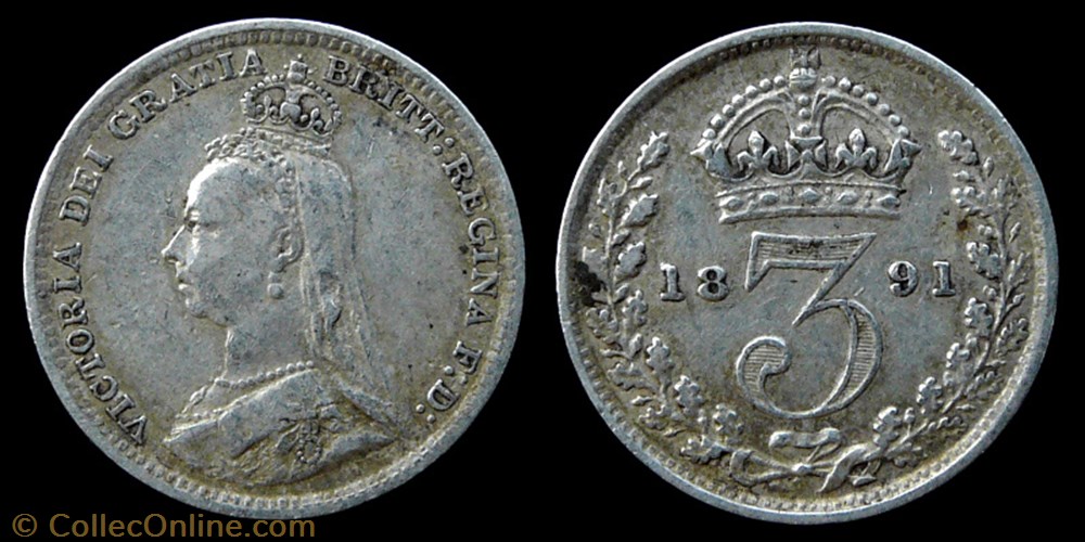 Victoria (1837-1901) - three pence monnaies monde royaume uni victoria 1837 1901 three pence