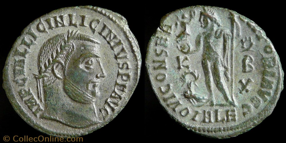 Licinius I, Reduced follis coin ancient b to a roman licinius i reduced follis