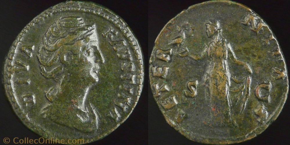 Diva Faustina Senior, As monnaie antique av jc ap romaine republicaine imperiale diva faustina senior as