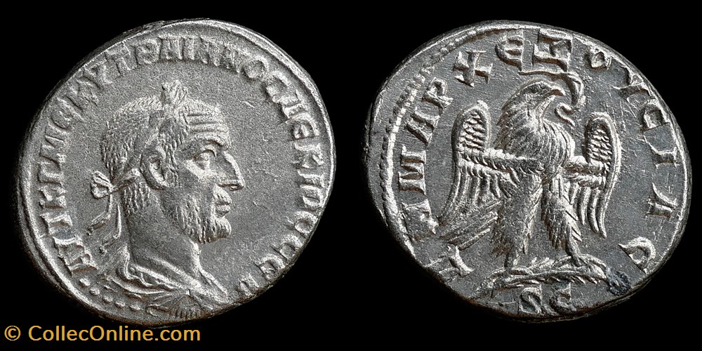 Trajan Dèce, tetradrachme - Antioche monnaies antiquite av jc ap romaines provinciales trajan dece tetradrachme antioche