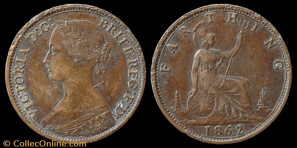 Victoria (1837-1901) - farthing monnaies monde royaume uni victoria 1837 1901 farthing