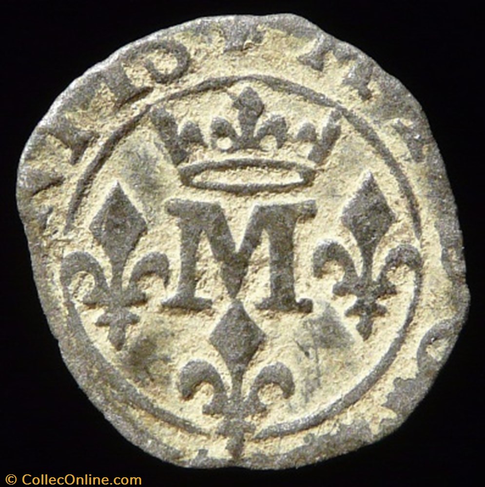 monnaies france feodales anne marie louise orleans 1650 1693 liard 1673