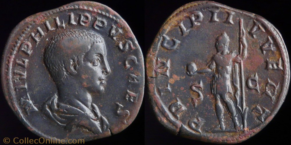Philippus II, Sestertius monnaies antiques a romaines imperiales et republicaines philippus ii sestertius