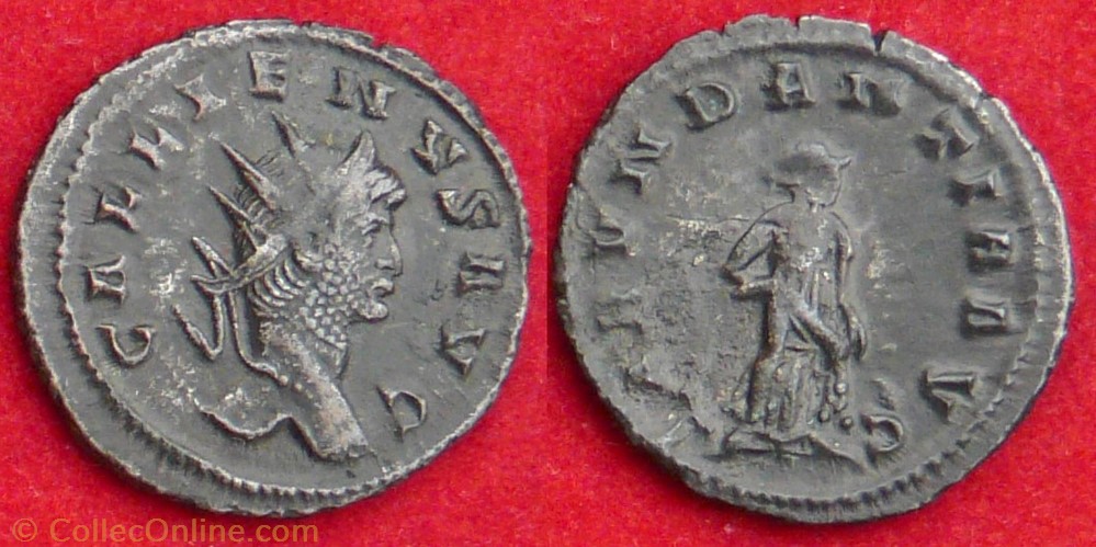 coin ancient b c roman gallienus antoninianus 0012
