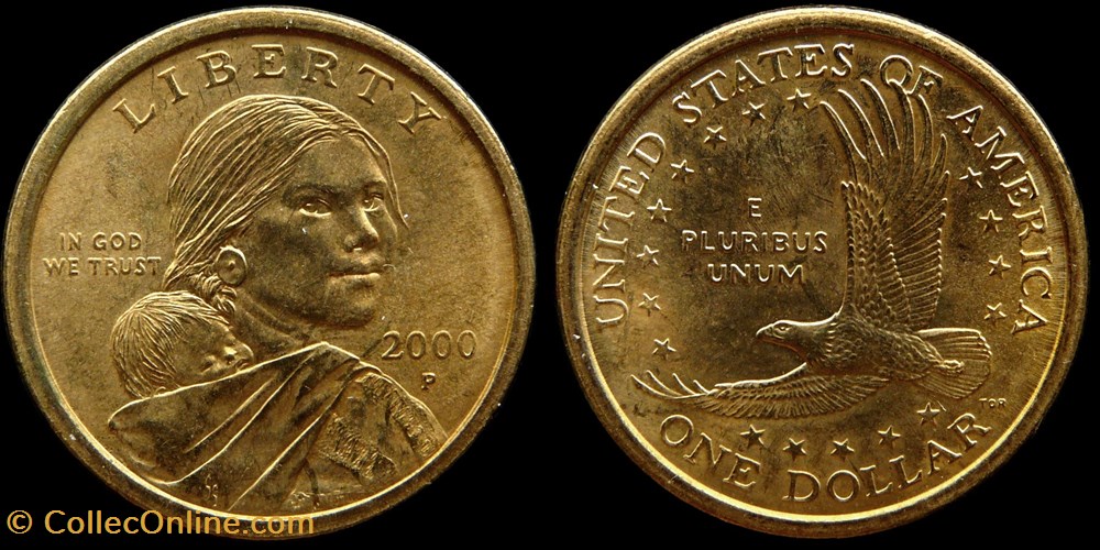 Sacagawea dollar - 2000 Philadelphie monnaies monde etats unis sacagawea dollar 2000 philadelphie