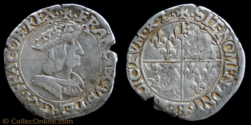 monnaies europe medievale france royales francois i 1515 1547 teston du dauphine