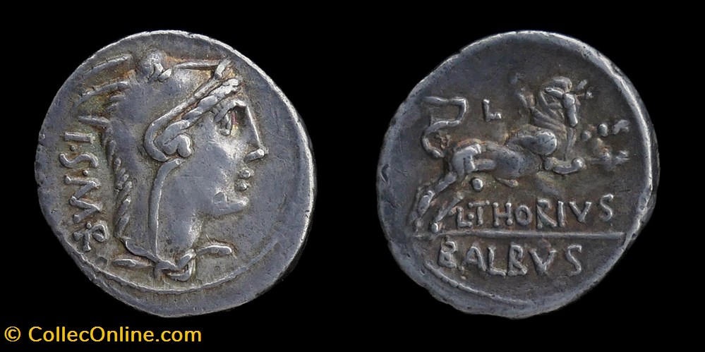 L. Thorius Balbus, Denarius monnaies antiques romaines imperiales et republicaines l thorius balbus denarius