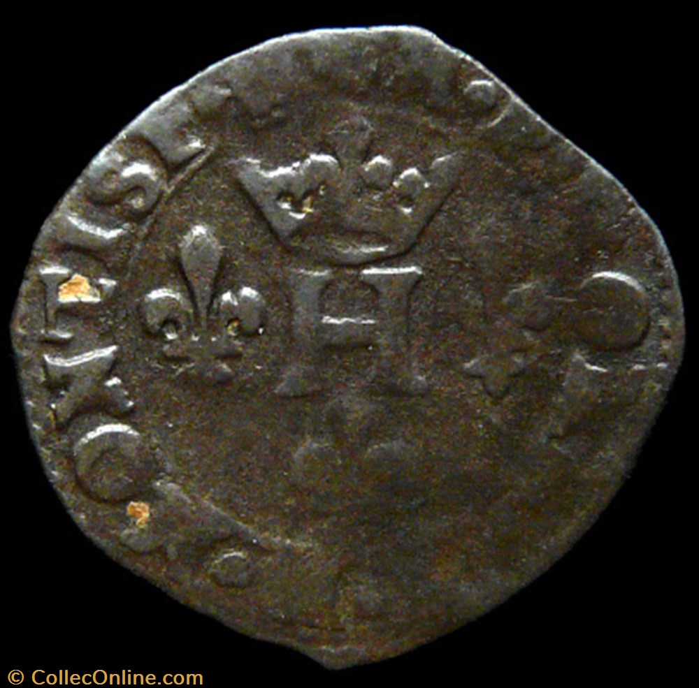 monnaies france feodales henri ii de montpensier 1592 1608 liard 1595