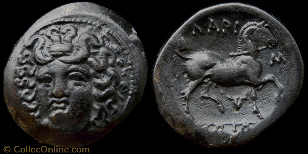 monnaies antiques grecques thessaly larissa ae 20 22
