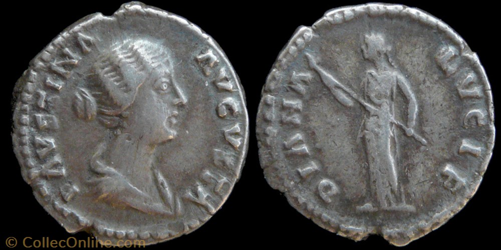 Faustina junior, Denarius monnaies antiques romaines imperiales et republicaines faustina junior denarius