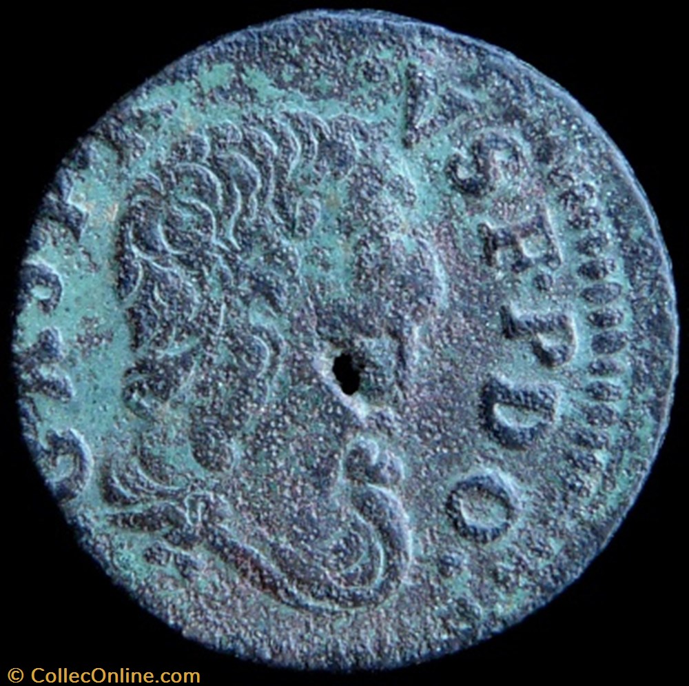 Gaston d'Orleans (1627-1650), Denier Tournois type 8 - 1649 monnaies france feodales gaston orleans 1627 1650 denier tournois type 8 1649