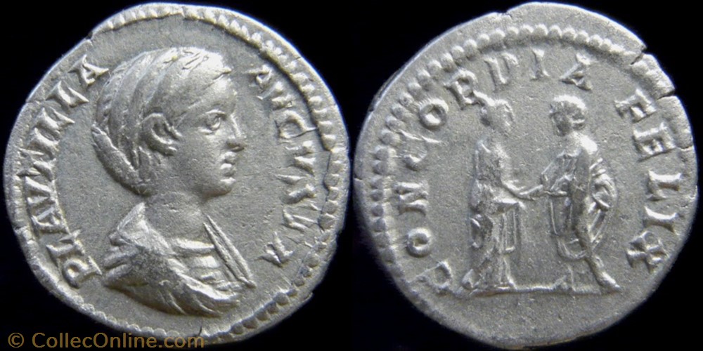 monnaie antique av jc ap romaine republicaine imperiale plautilla denarius