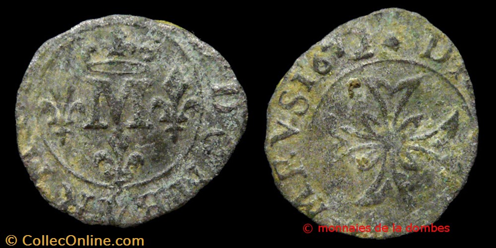 monnaies france feodales anne marie louise orleans 1650 1693 liard 1672