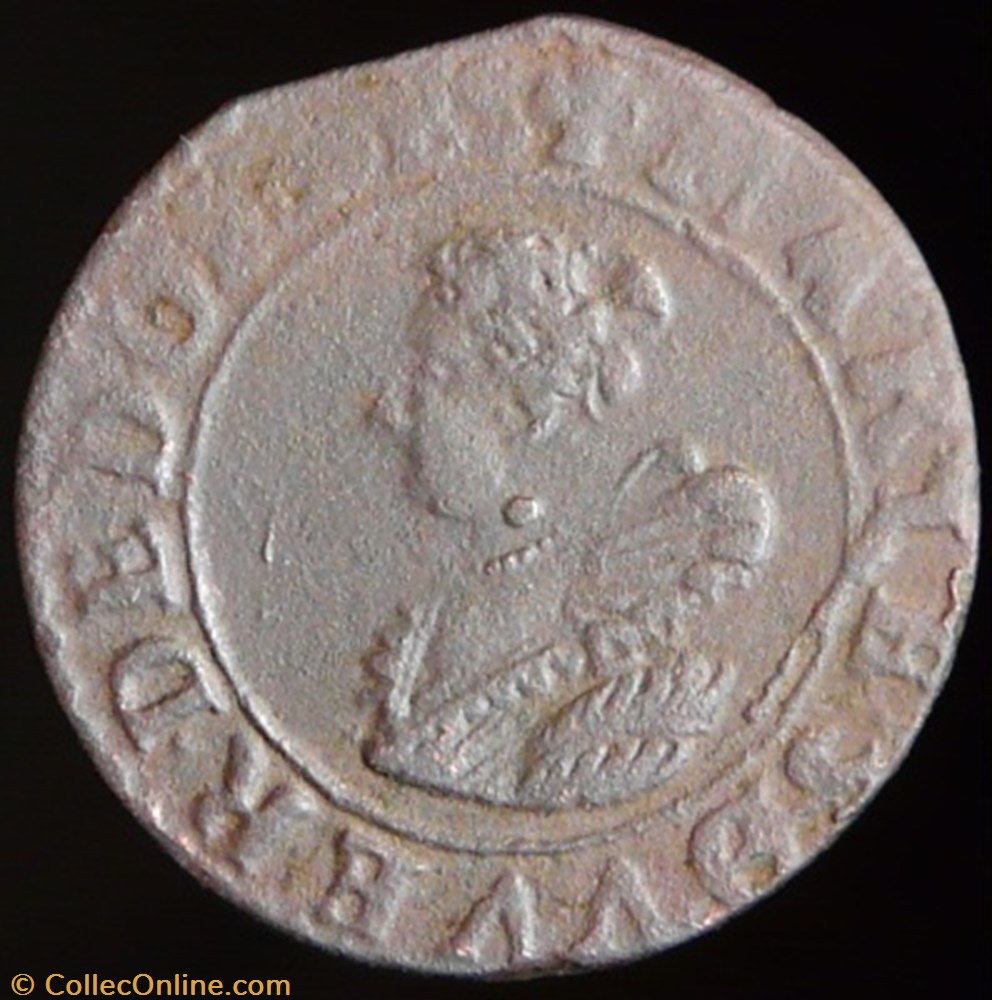 monnaies france feodales marie de montpensier 1608 1627 double tournois type 5 1624