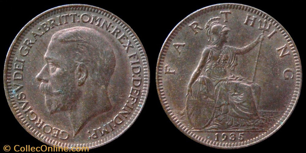 George V (1910-1936) - farthing monnaies monde royaume uni george v 1910 1936 farthing