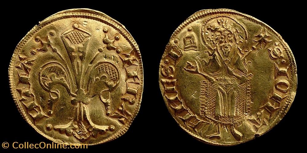 monnaies europe medievale france royales jean ii le bon florin or 1358 montpellier